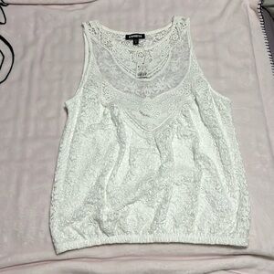 Express XS women’s white tank top